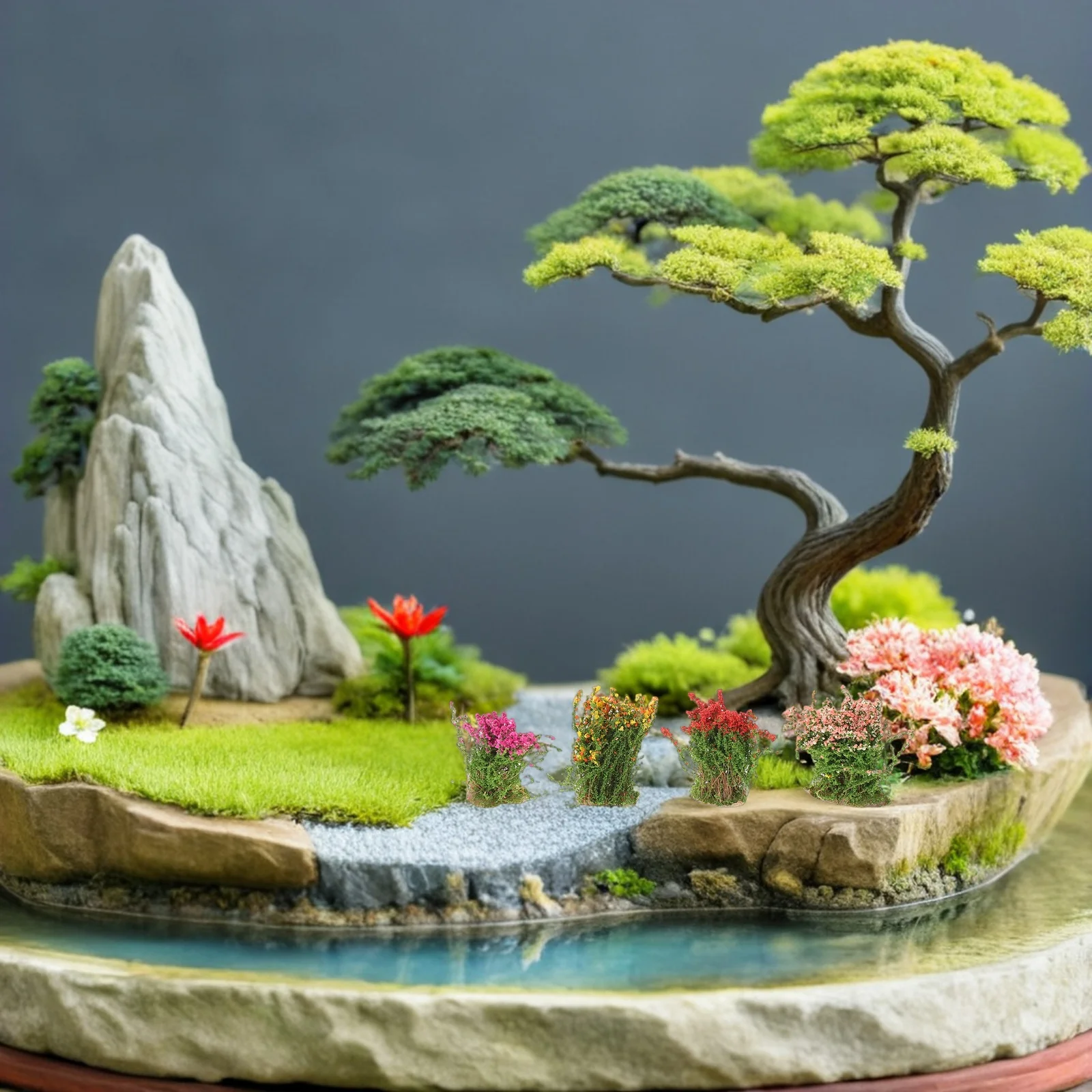 

7Pcs Micro Landscape Artificial Plants Grass Clusters for DIY Miniature Garden Sand Table Railway Scenery Dollhouse Greenery