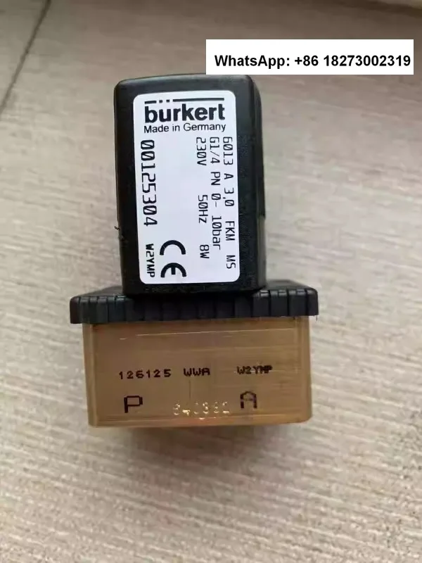 

Electromagnetic valve 6013 A 3.0 G1/4 230V burkert solenoid valve 00125304