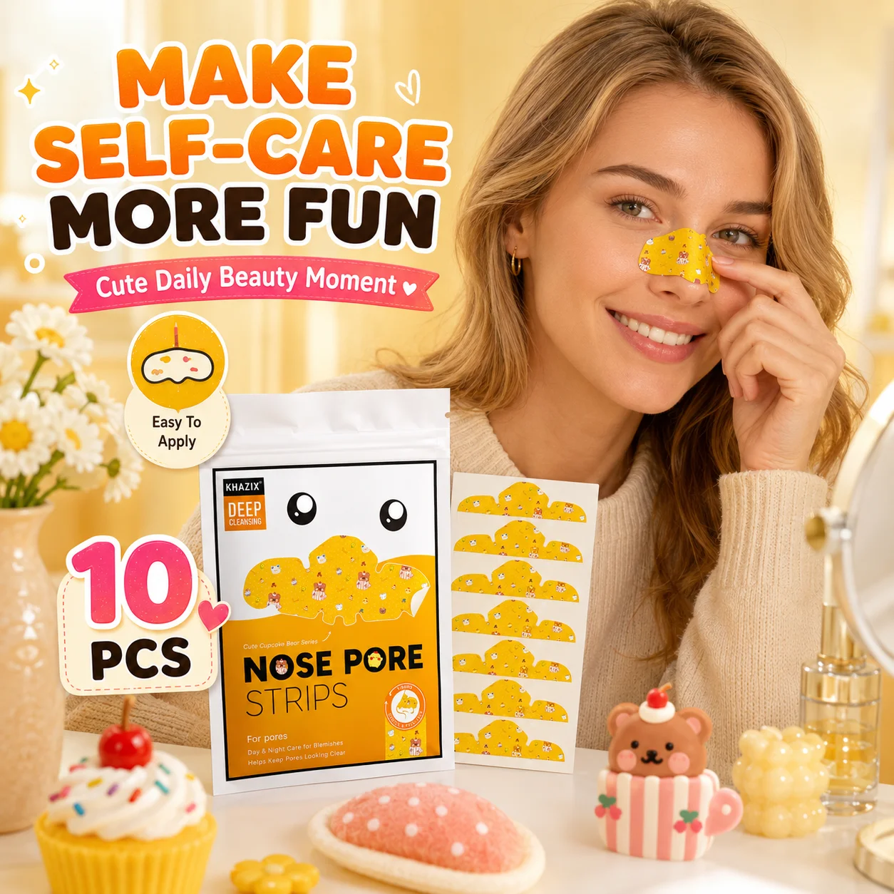 5/10PCS Cartoon Hydrocolloid Pimple Patches, Cute Blemish Covers, Face Stickers for Acne Spots & Marks