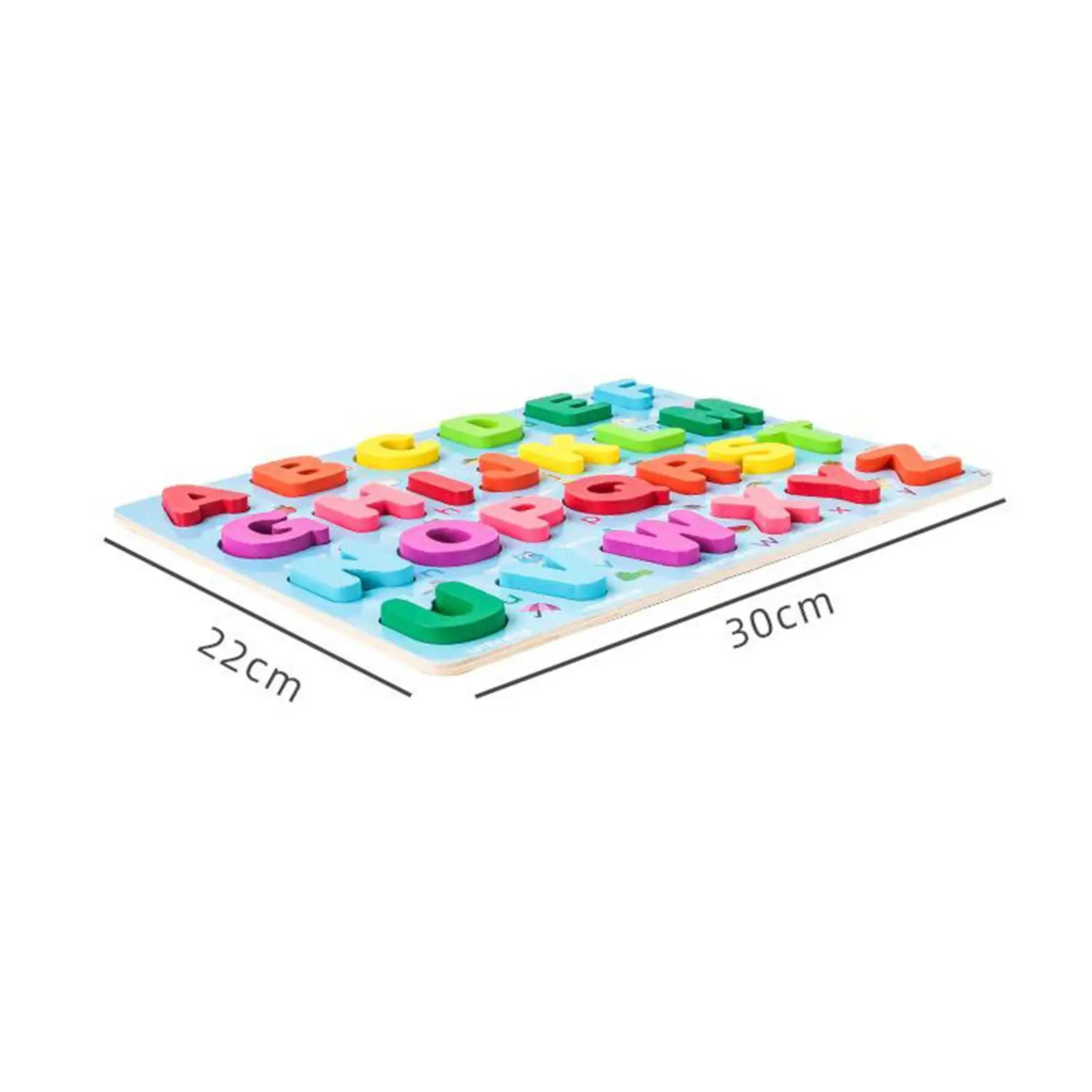 

Kids Children Wooden Number Alphabet Recognition Board Multi-color Toy