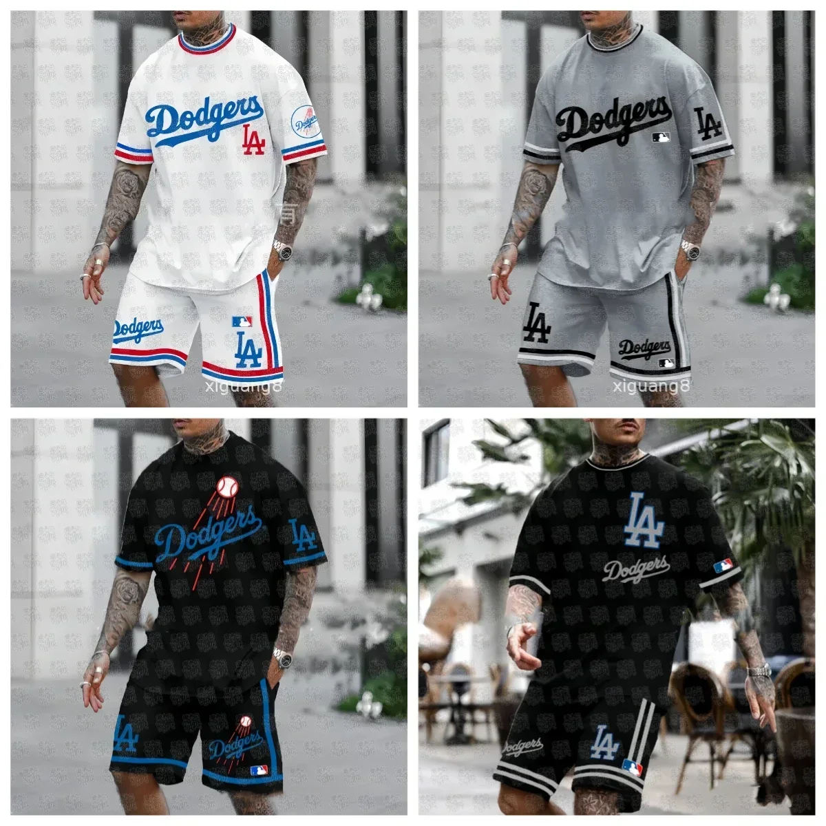 2025 Hot Selling Baseball Ball Suit Series Training Suit Set Street Trendy Men's Top Shorts Summer Men's Boys' Set Comfortable