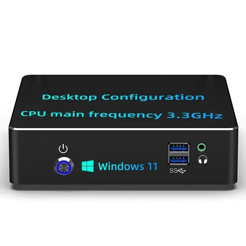 hot salMini PC Intel Core i3 Processor 3.3GHz Configuration of Desktop Machine Windows 11 Pro Desktop Computers HDMI/VGA/USB 3.0