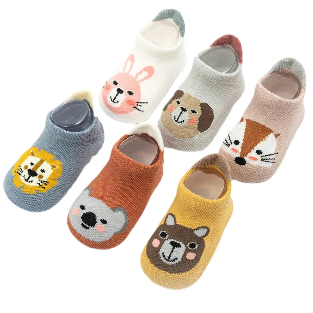 Chaussettes Antidérapantes Chaudes en Coton pour Bébé Garçon et Fille, Mignonnes, à Tubes Moyens, pour Enfant de 0 à 1 An