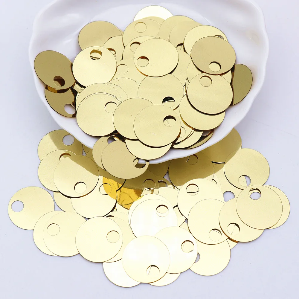 Große 2cm Flache Runde Pailletten 20mm Lose Pailletten für DIY Stickerei Kleidung Taschen Schmuckherstellung – Detail 15