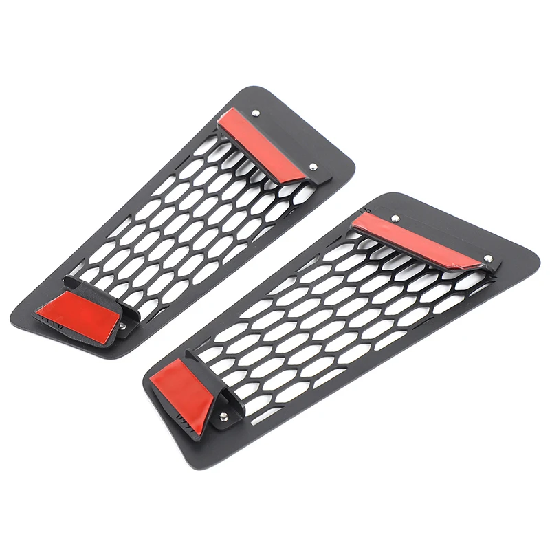 2 قطعة الكربون الصلب الأسود لخزان الجدار العظيم 400 2023 + سيارة الجبهة الضباب ضوء حماية غطاء شبكي ملصقات الزخرفية اكسسوارات