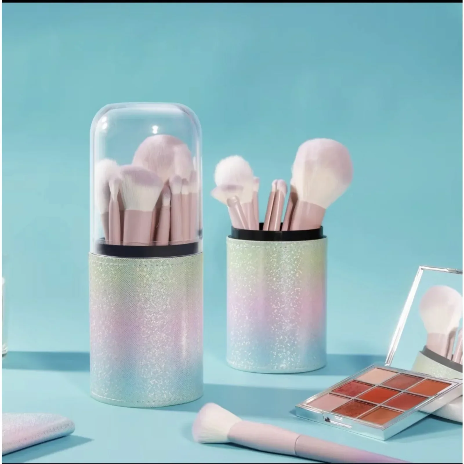 3 pinceaux à lèvres ronds blancs, violets et roses, pinceaux mixtes pour rouge à lèvres et brillant à lèvres avec capuchons + 10 pièces Stardust violet ma