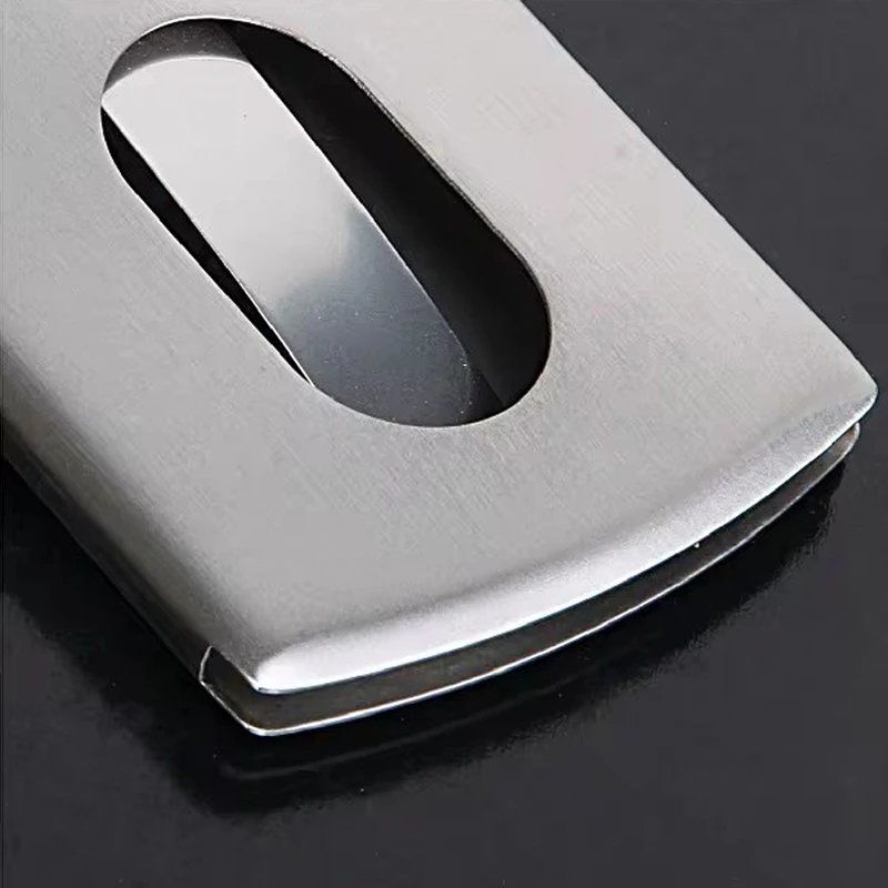 Business Card Holder Stainless Steel Cash Bank Card Case Hand Brushed Metal ID Name Card Case for Men Women Office Supplies