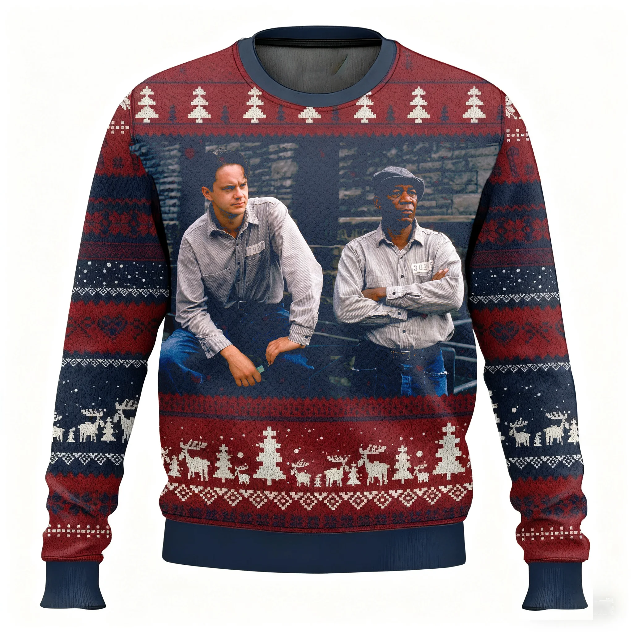 

New Men S Autumn And Winter Christmas Ugly Sweater Versatile Fashionable Soft 3D Printed Redemption Perfect For Friend Gathering