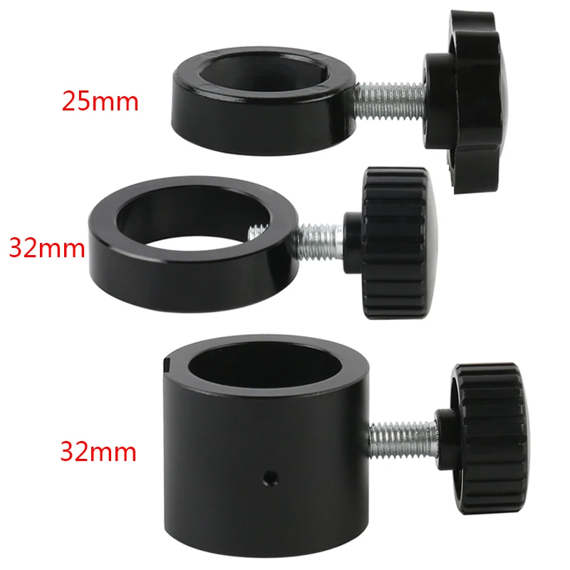 Industrial Stereo Microscope Video Camera Stand Holder Metal Pillar Bar 25mm 32mm Fixing Ring with Screw