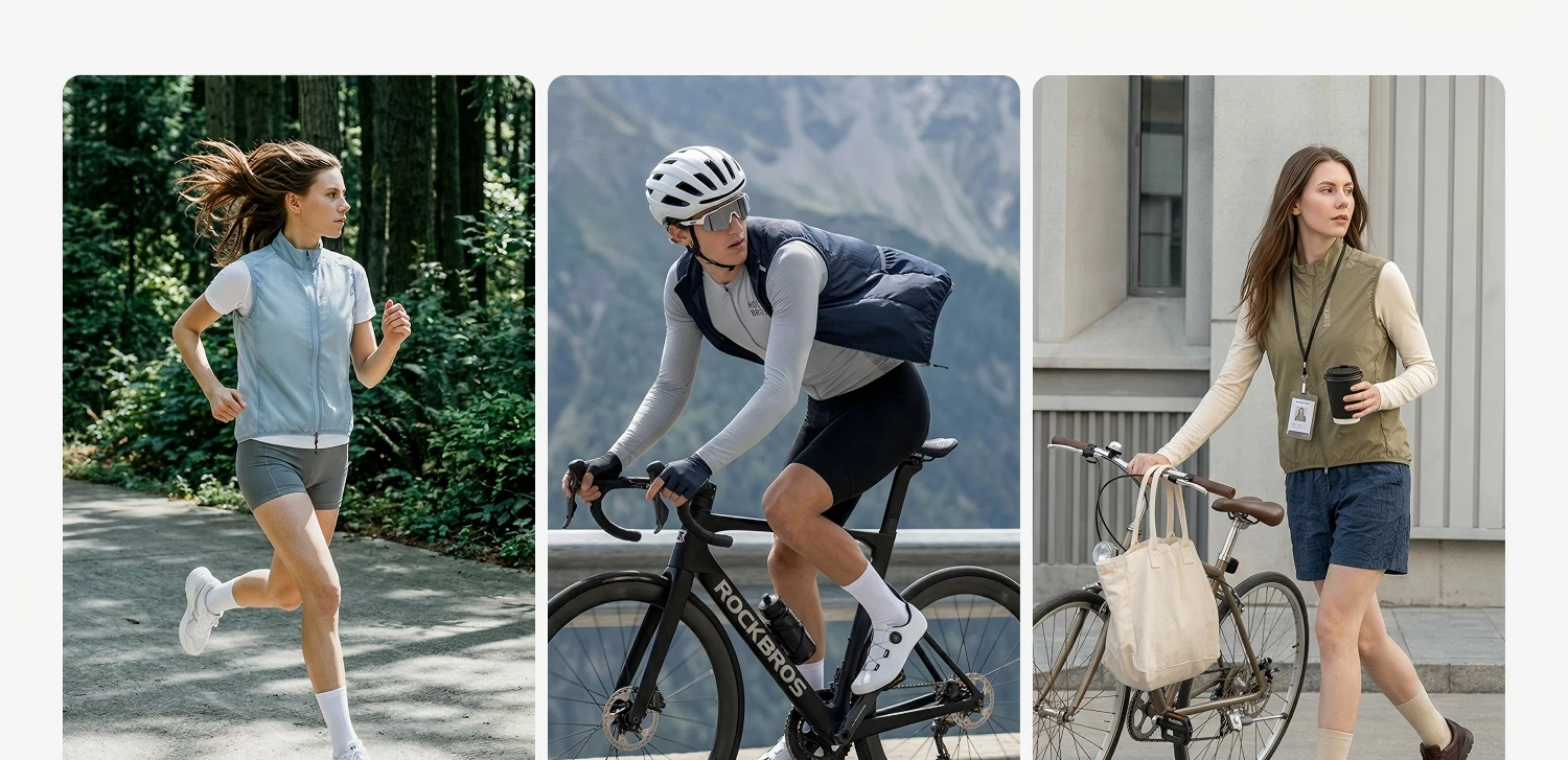 ROCKBROS Sommer Radfahren Weste Leichte, Tragbare Atmungsaktive Ärmellose Jacke Windjacke Mantel Outdoor Sport Radfahren Kleidung – Detail 10