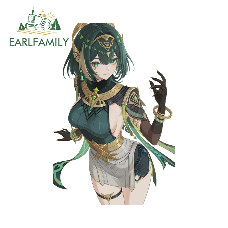 EARLFAMILY Nefer Genshin Impact Car Stickers Fashionable Toolbox Computer Cooler Decal Simple Practical All Types of Vehicles