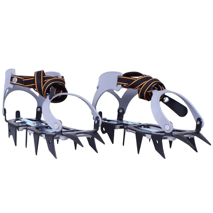 steel 12 teeth ice climbing crampons for high mountains 6km maximum