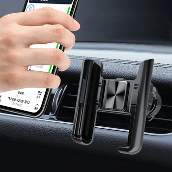 תושבת טלפון לרכב 360 °   תושבת סיבוב לסלולרי Universal Gravity Auto Phone Holder במזגן הרכב Clip Mount GPS Support