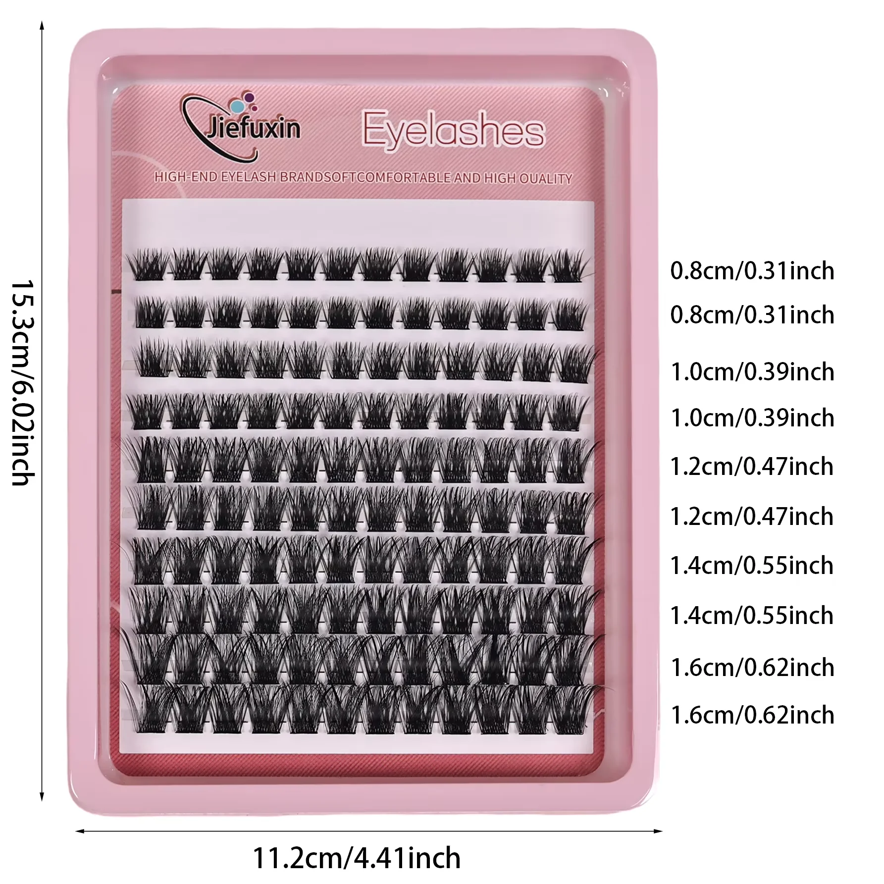 120 Stück Cluster-Wimpern, 8–16 mm, Wispy D Curl, flauschig, natürlicher Look, einzelne Wimpernverlängerungen – Detail 4