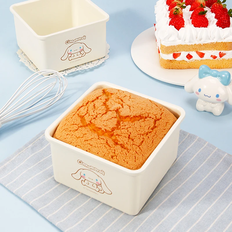 CHEFMADE Molde Cuadrado para Hornear de 5 Pulgadas, Molde Antiadherente para Brownies y Pasteles Blancos Cinnamoroll, para Pasteles de Lasagna