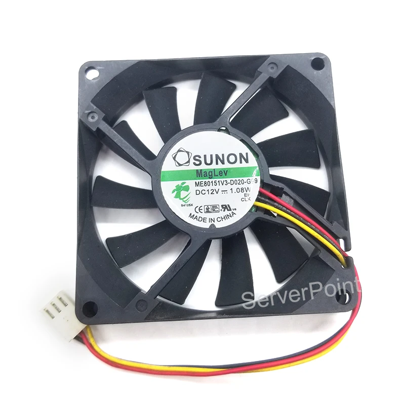 Original for  ME80151V3-D020-G99 8015 DC 12V 1.08W  3lines CPU Cooling Fan 8cm 80*80*15mm