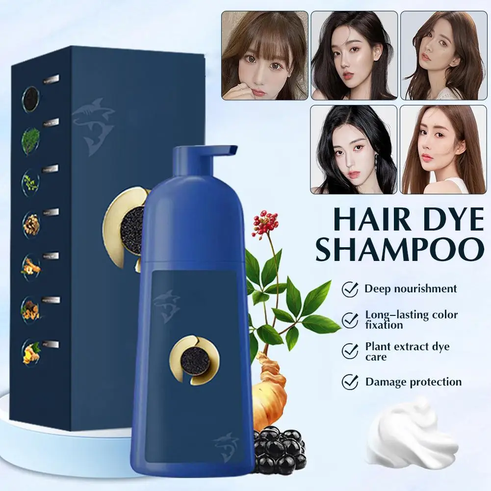 Caviar Permanent Hair Shampoo Fast Hair Dye Essence Hair Colorng Cream Cover Dye Shampoo For Women Men Z6X4