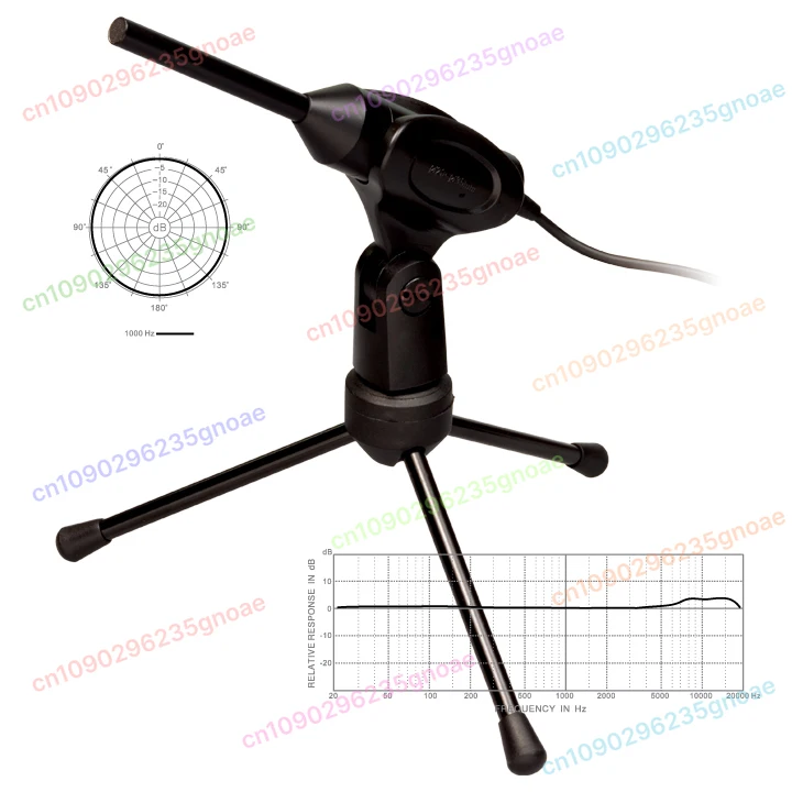 

Mini Test Microphone mni Measurement Mic with cable and desktop stand for popular plug-in power mic inputs E302