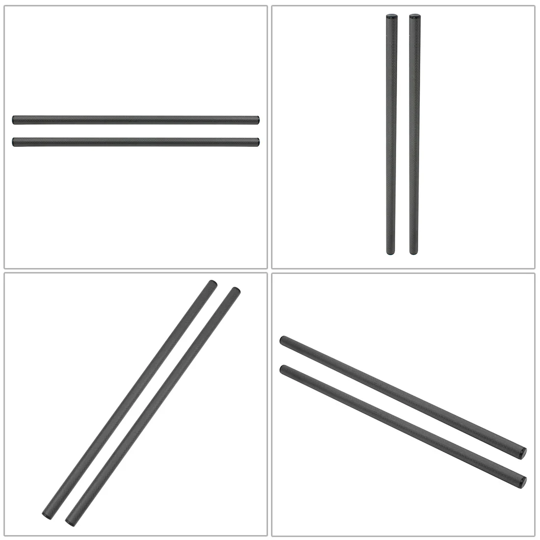 2Pcs 15mm Carbon Faser Rohr Stange 10cm 15cm 25cm 30cm 40cm für Dia 15mm Rod Rail System Follow Focus Kamera Käfig Kit Zubehör – Detail 8