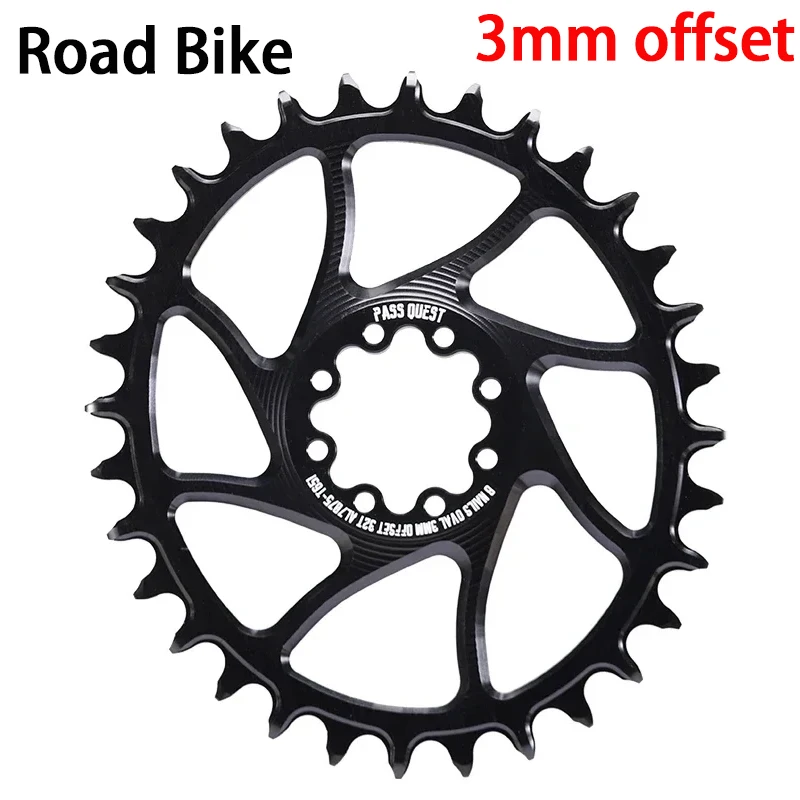 3mm Offset 8 Stud for Sram ETAP AXS 12s FORCE RED Crank 28-44T Chainring For  Oval Road Bike Chainring Narrow Wide