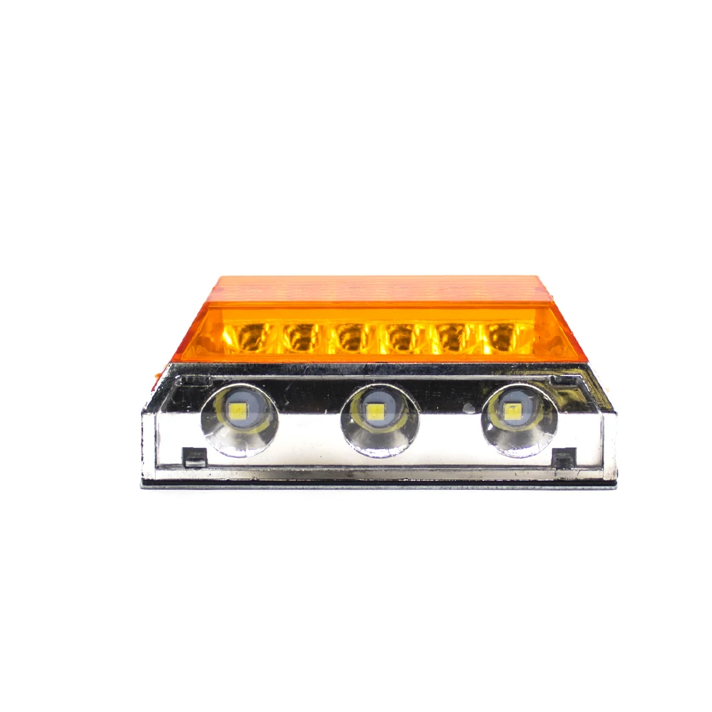 6pcs 12V 24V 15 LED Side Marker Light Indicator Car External Warning Tail Light Signal Lamp 3 Modes Auto Trailer Truck Lorry