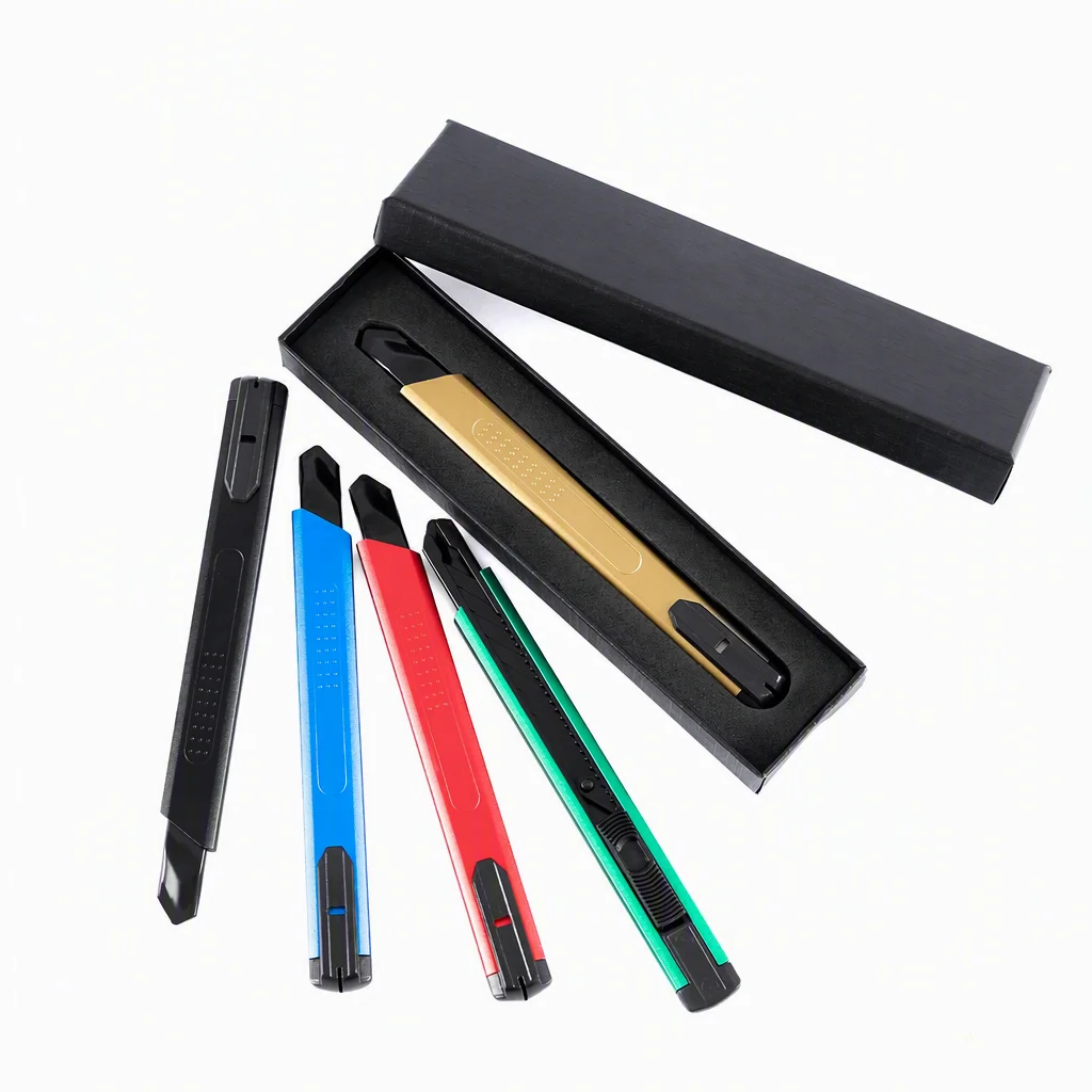 9mm Retractable Utility Knife 30° Carbon Steel Blade Anti‑Slip Art Knife for Car Vinyl Wrap Window Tint PPF Film Cutting Tool