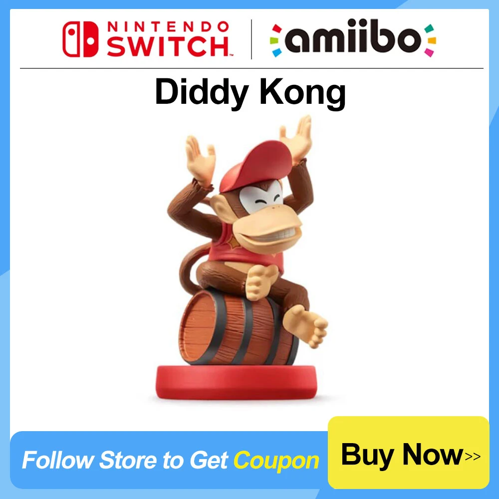 

Nintendo Switch Amiibo Diddy Kong for Nintendo Switch and Nintendo Switch OLED Game Interaction Model Super Mario Party Series