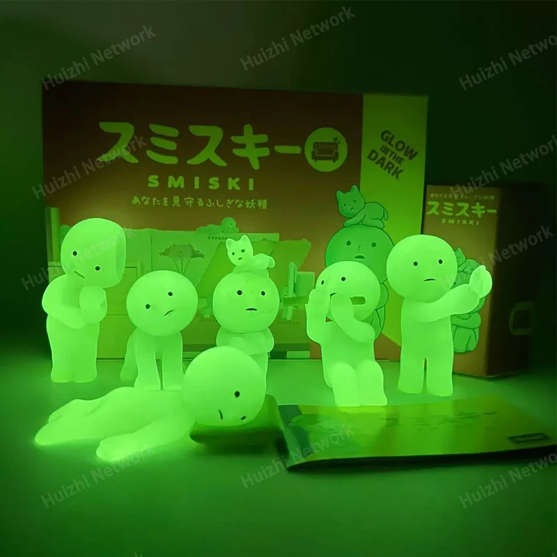 SMISKI lIVING Series Noctilucent Green Doll Blind Box Action Figures Decoration Model Toy Fans Children Gifts