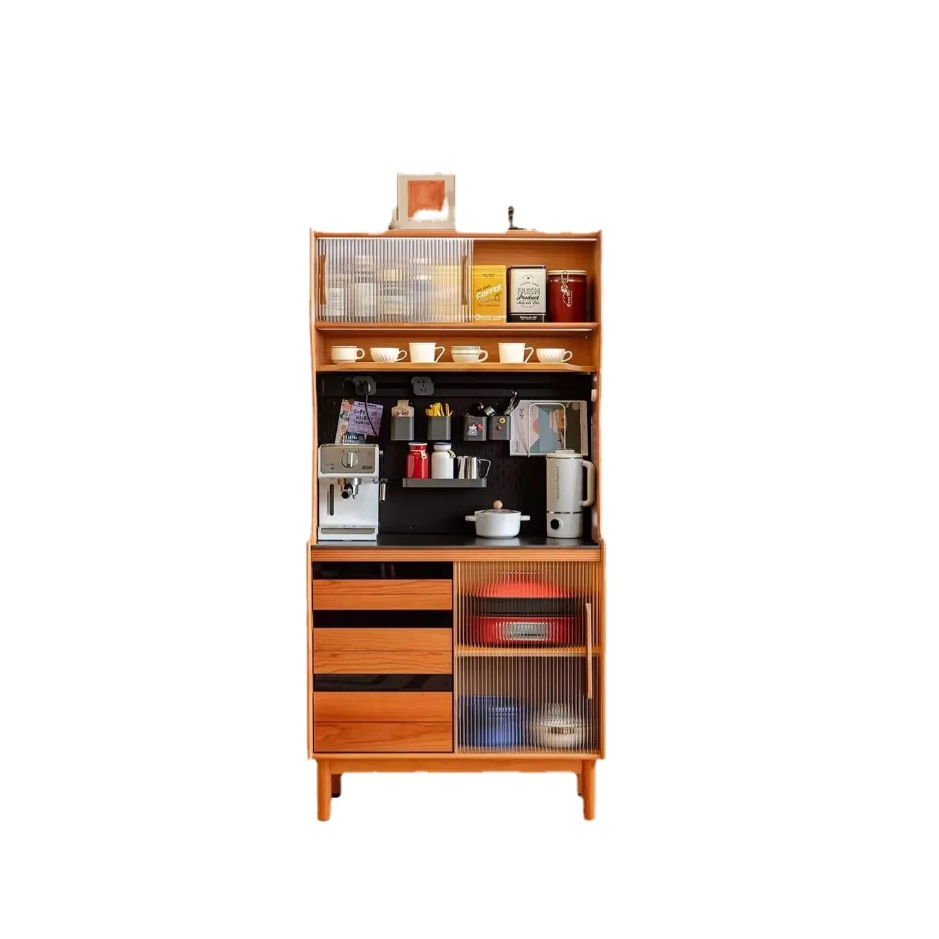 Beistellschrank aus massivem Kirschholz