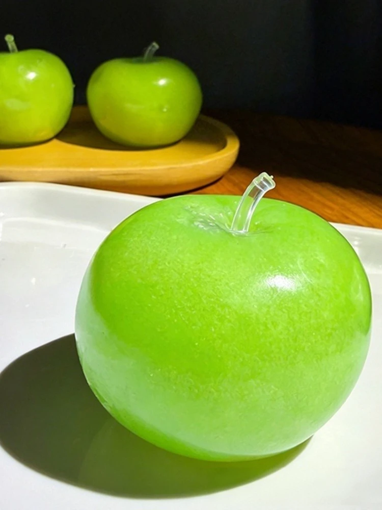 Grüner Apfel Slushie Squishy Fidget Toy Knuspriges, formbares, nicht springendes sensorisches Stressabbau-Spielzeug mit mittlerer Griffstärke, langsam aufsteigend, Geschenk