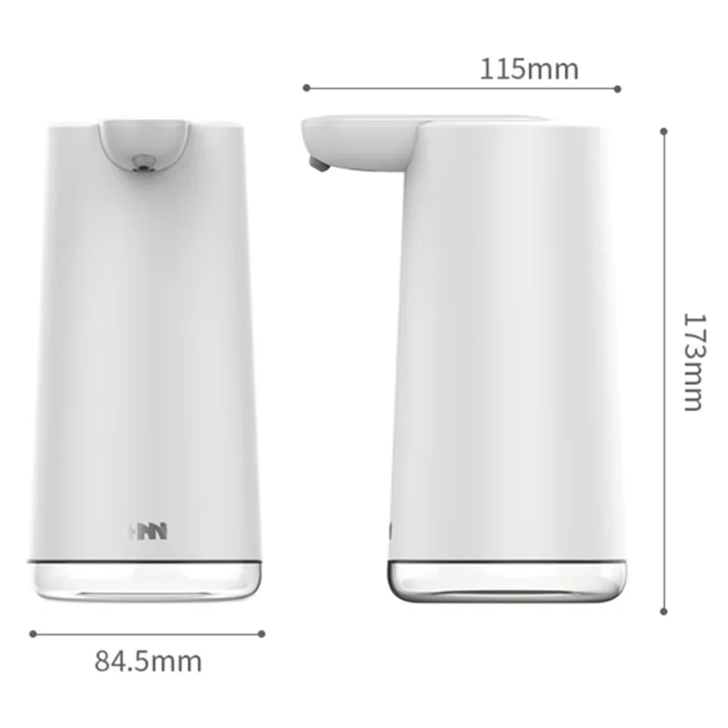 Dispensador automático de jabón de espuma, desinfectante de manos sin contacto, dispensador de jabón recargable ajustable para desinfectante de baño y cocina