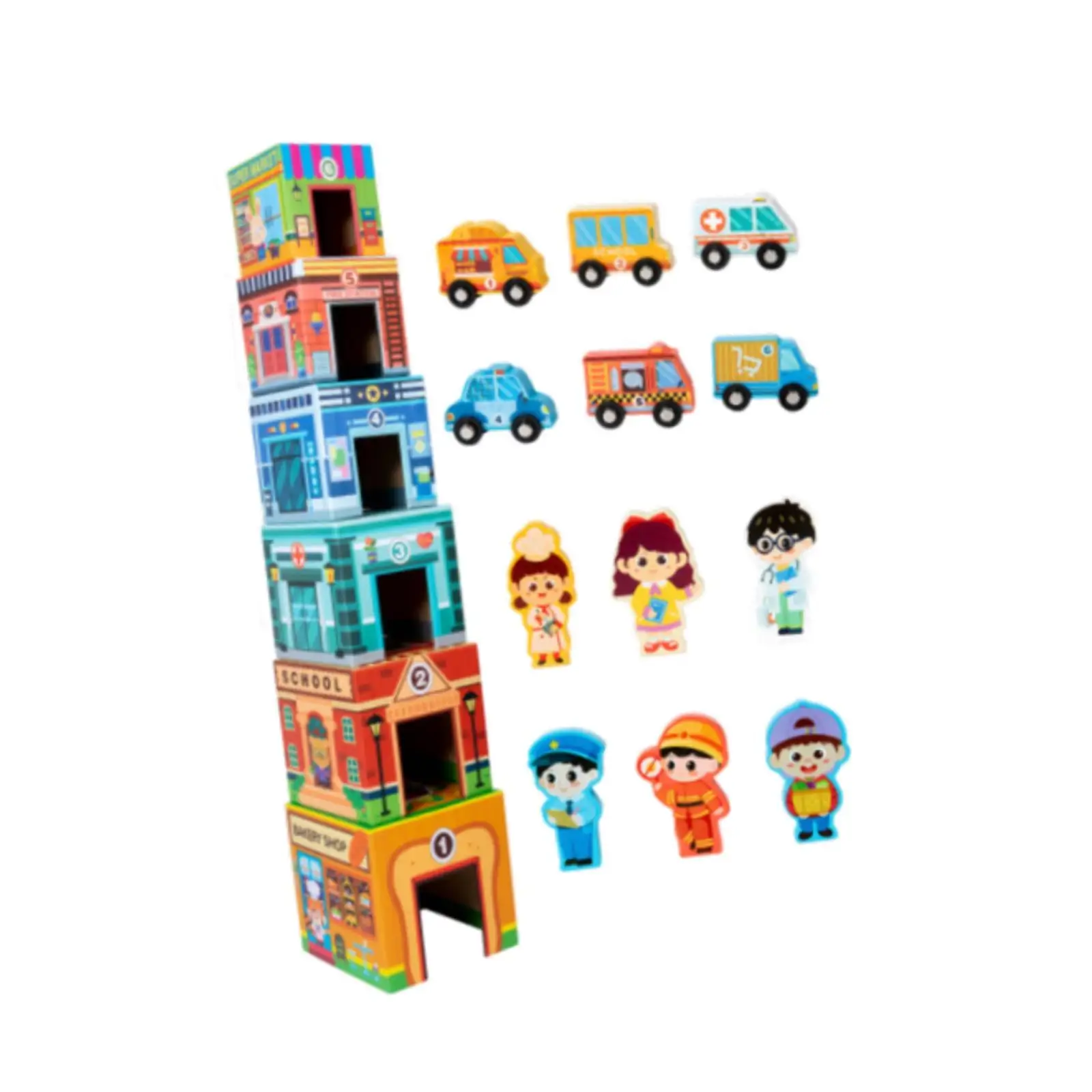 Jouets de tri et d'empilage pour tout-petits, jeu de blocs de construction pour enfants, filles