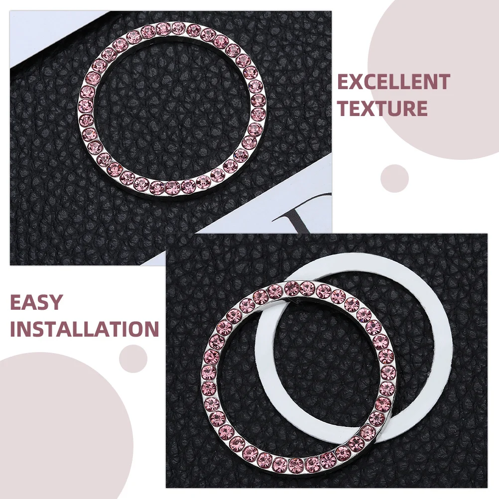 

2 шт., крышка кнопки запуска, стразы, украшение для запуска двигателя, кольцо, декор автомобиля, автомобильные аксессуары, крышка кнопки зажигания