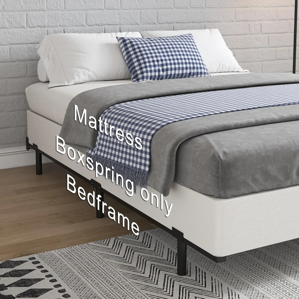 زنبرك كينج بوكس عالي المستوى للأسرة بحجم كينج، بطول 7 بوصات، يدعم ما يصل إلى 3000 رطل، كريم أساس متين للمرتبة