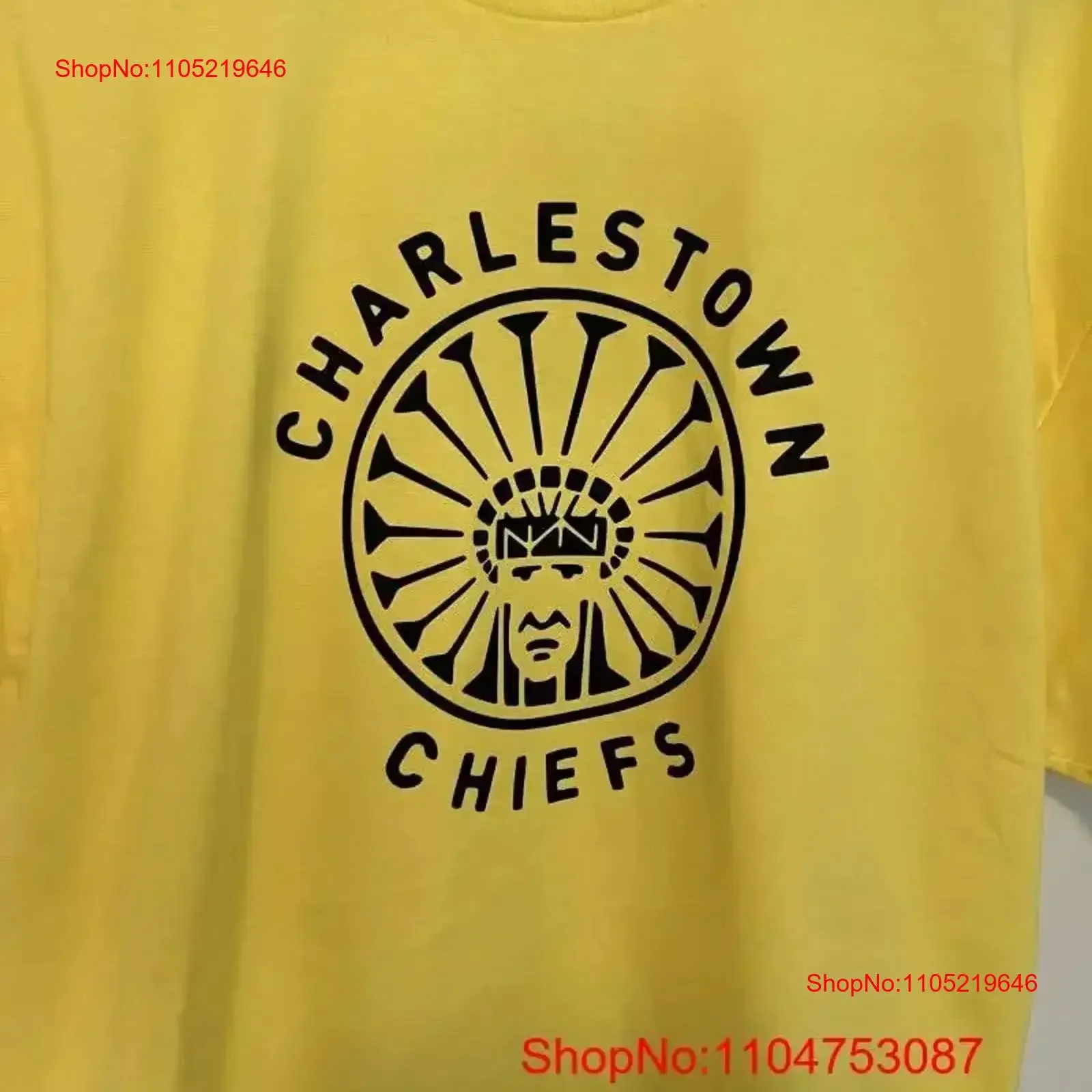 

Футболка с логотипом Charlestown Chiefs в стиле ретро, винтажная, универсальная, растянутая, уличная одежда, удобная, слегка винтажная, с графикой