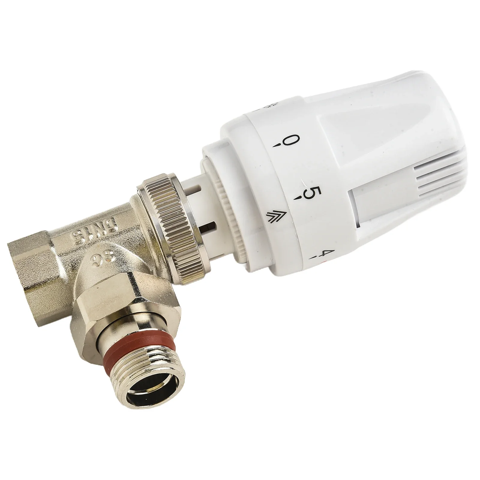 Thermostatic Radiator Valve Multiple Settings Precise Special Valve White Silver DN20/DN15 Energy Efficient Copper