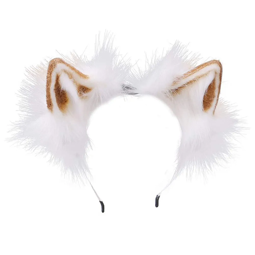 

1 шт. Очаровательный ободок для волос с ушками животных для косплея, вечеринок, фестивалей, дней рождения, ролевых игр, фотосессий, декоративная повязка на голову