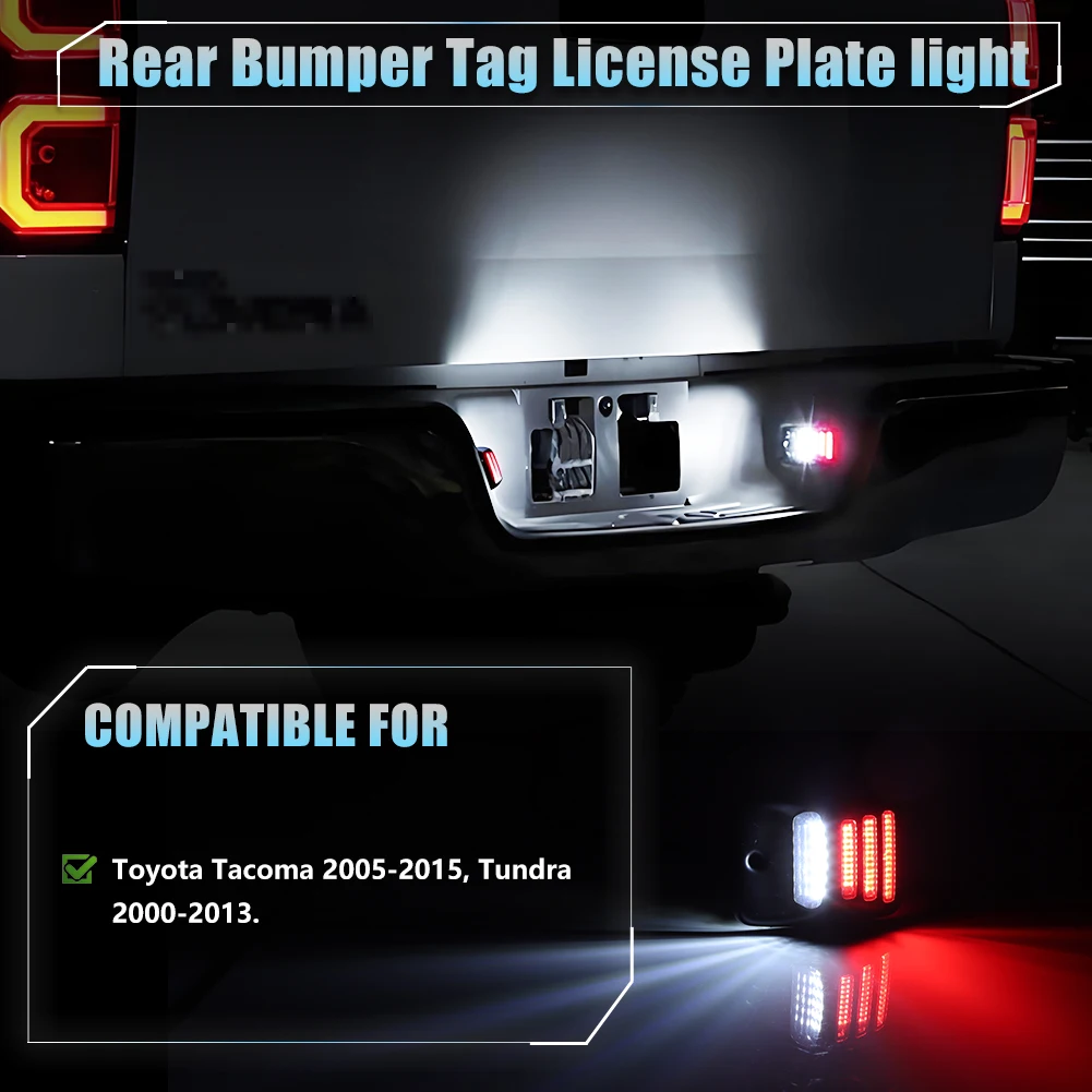 2PCS OEM LED License Plate Light Bulbs For Toyota Tacoma 2005 20006 2007 2008 2009 2010-2015 For Toyota Tundra 2000 2001-2013