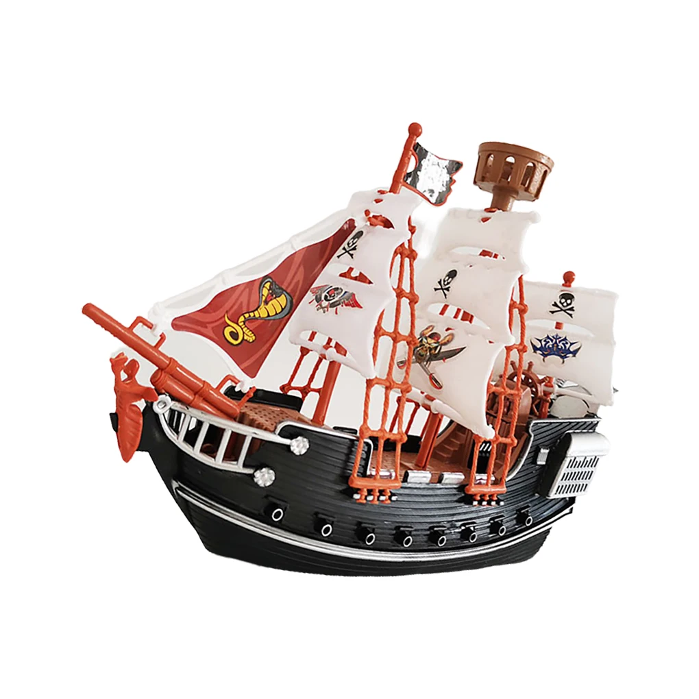 Kids Pirate Toys Pirates Ship Plaything Interesting Unique Boats Model Playthings Table Ornament Boat Toy for Home Kindergarten