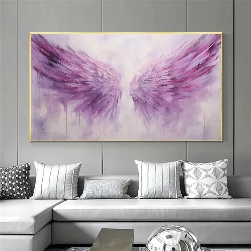 1pc frameless Canvas Painting Abstract Angel Wings Poster Colourful Beautiful Wing Canvas Painting Modern Wall Art Picture for L
