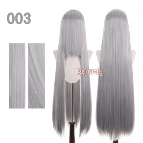 Bubuwig Synthetic Hair 100cm Long Straight Pure Color Cosplay Wigs Over 100 Colors Black White Red Blue Brown Wig Heat Resistant - Image 81