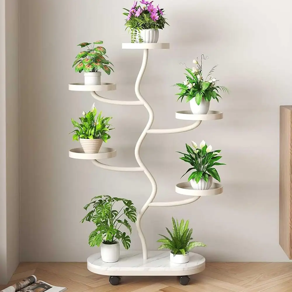 Stylish Metal Tree Stand for Living Room Plants, Tall Display Rack