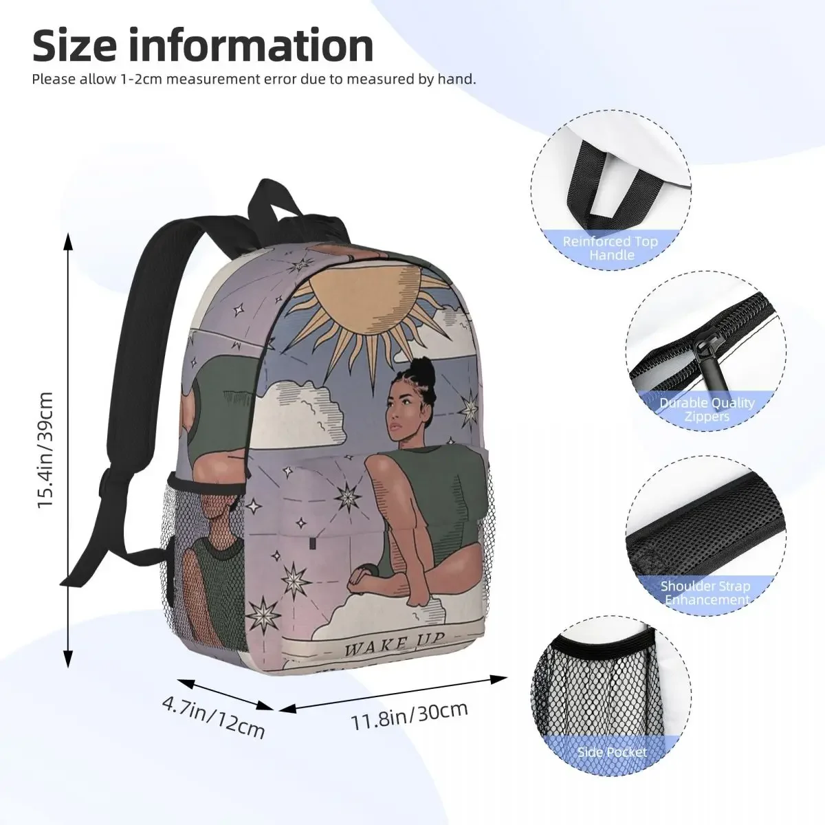 Illustration JheneAiko Backpacks Boys Girls Bookbag Cartoon Children School Bags Laptop Rucksack Shoulder Bag Large Capacity