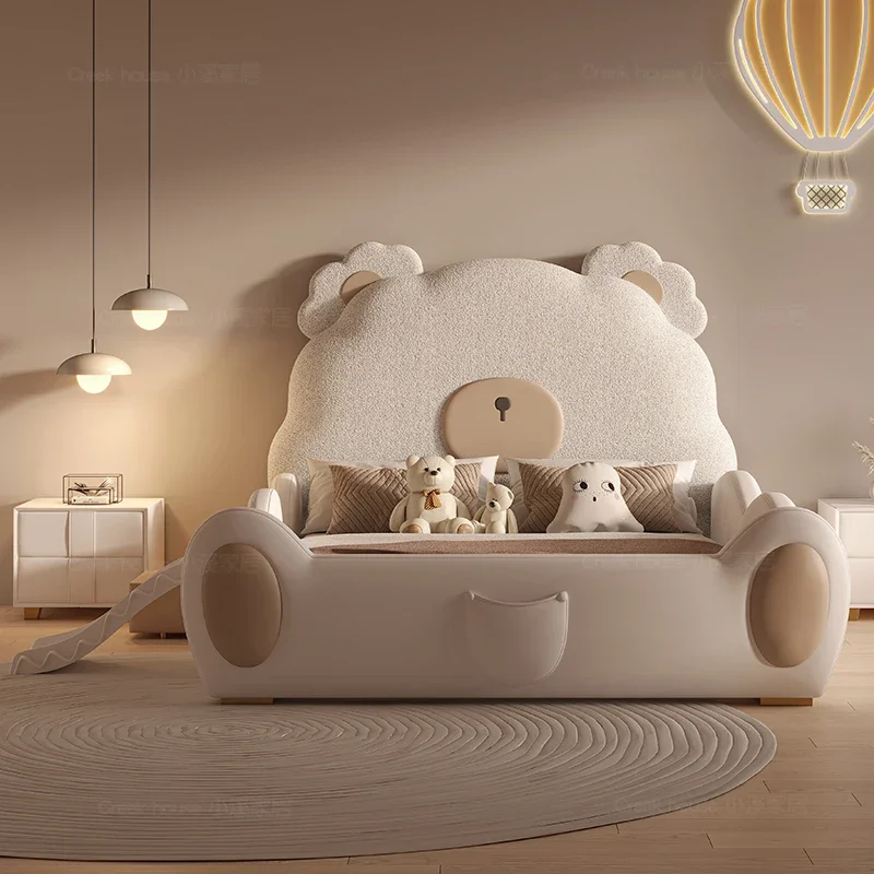Little Bear Creative Children's Bed Modern Cute Cartoon Design double bed interior comfortable camas matrimoniales furniture