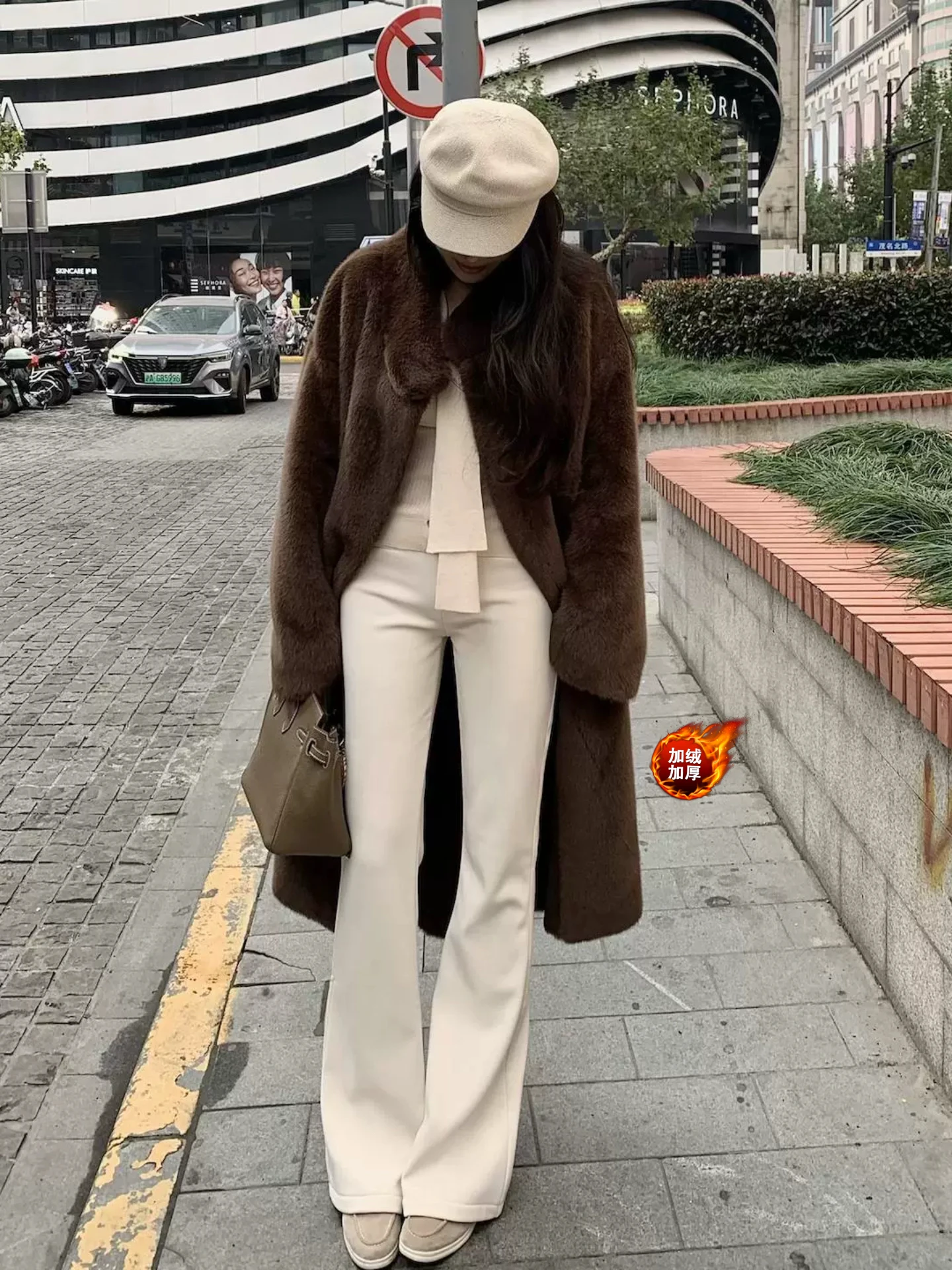 

Женские повседневные брюки с высокой талией, на флисовой подкладке и без, облегающие, расклешенные, в корейском стиле, прямые брюки-галифе