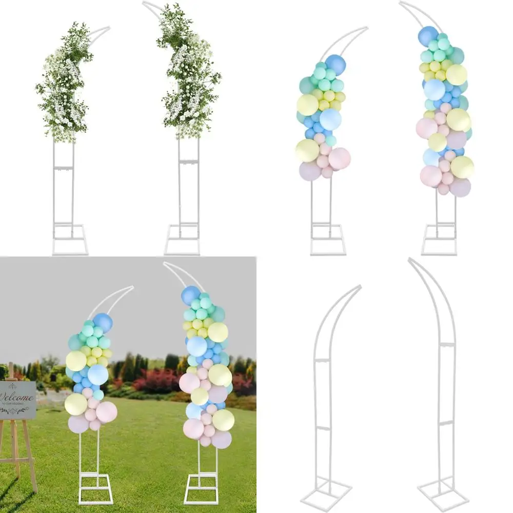 

Gold Wedding Arch Stands, Pair of Tall Backdrop Holders for Ceremonies, Elegant Bridal Shower Decor