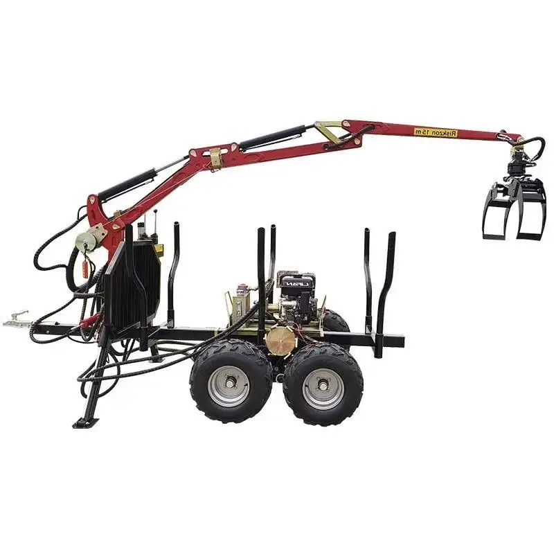 Customized Tractor-Powered ATV 4x4 Used/New Log Loader For Forestry Construction Farm & Home Use Featuring Gearbox Core Componen