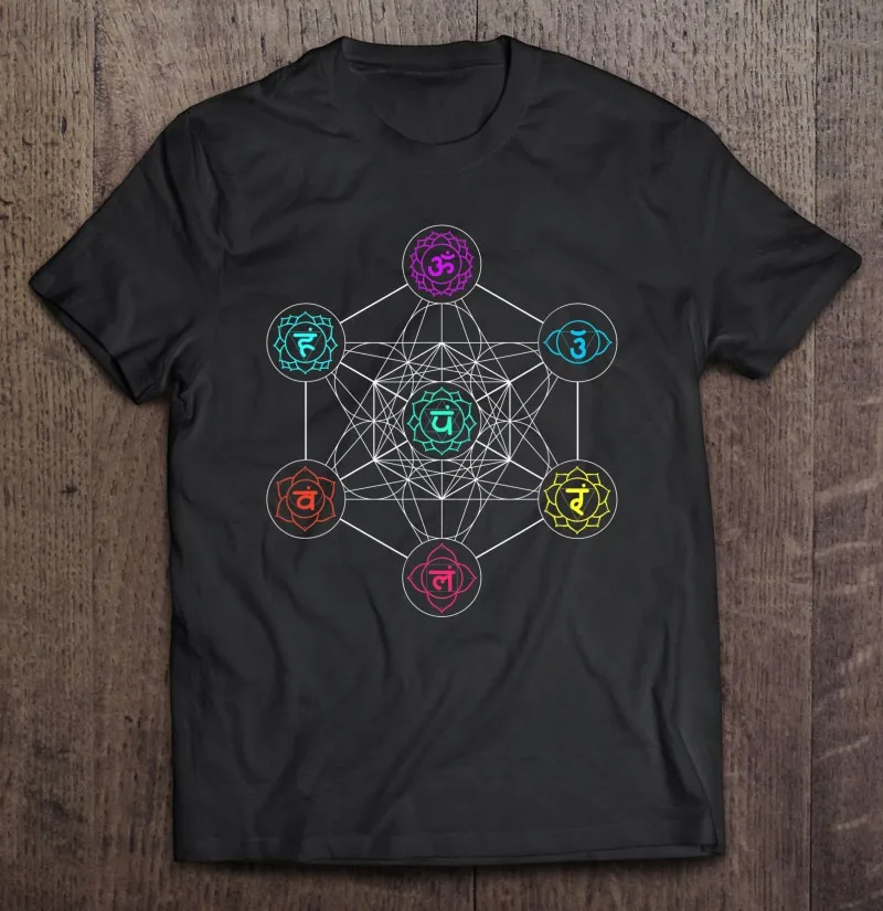 Buddist Chakra Meditation Metatron Cube Men T-Shirts Oversize T-Shirts T Shirts Big Size Men'S Shirts T-Shirt Men'S Clothing