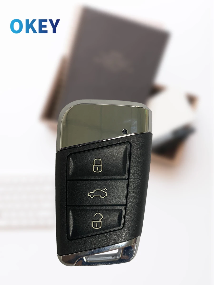 Okey Remote Control Car Key 3BT 315/434MHz FOB For Volkswagen VW Magotan B8 Superb A7 Passat Variant 2015-2019 MEGAMOS 88 AES