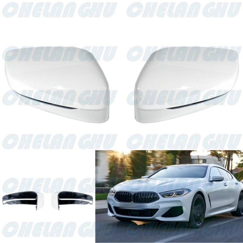 For BMW G11 LCI G12 LCI G14 G15 G16 Gran Coupé F91 M8 F92 F93 2018 2019 LHD 1 Pair White Painted Mirror Cover Housing